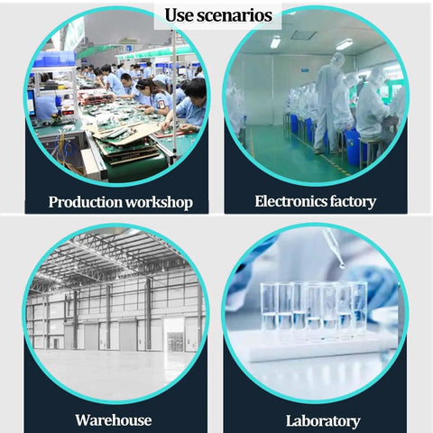 Various use scenarios of Rock Solid Rolling Workbench With Antistatic Surface And Heavy Duty Steel Frame, including factories and labs.