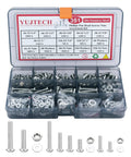 Heavy Duty 351 Piece Stainless Steel Screw Assortment Kit With Phillips Pan Head Machine Screws Nuts Bolts And Flat Washers in storage case
