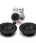 No Center Stem Sink Strainer With Optional Stopper For Three And A Half Inch Drains And Garbage Disposals, Black, 2 Pack