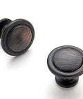Oil Rubbed Bronze Cabinet Knobs And Drawer Pulls Set 30 Pack One And A Quarter Inch Round Door Pulls And Knobs For Kitchen And Dresser