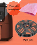 Upgraded 4 Quart Air Fryer Crisping Plate Fits Ninja AF100 And Similar 4 Qt Baskets Premium Nonstick Grill Pan Tray and cleaning cloth.