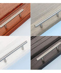 30 Pack 5 Inch Cabinet Pulls With 3 Inch Hole Center In Satin Nickel Premium Stainless Steel for kitchen cabinets on various wood finishes