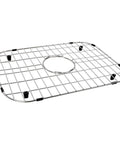 Stainless Steel Sink Grid And Bottom Grid Protector For Single Bowl Kitchens Pro Grade Protection Keeps Your Sink Safe From Scratches Nineteen One Sixteenth By Thirteen Three Quarters Inches Center Drain Hole Chrome Plated Finish Soft Bumpers