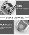 Detail drawing of Heavy Duty Nylon Window Sash Pulley Wheels With Double Bearings for sliding door hardware setup, showing solid construction and round edges.