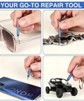 No Sweat 3 In 1 Eyeglass Repair Kit Keychain Screwdriver used on sunglasses and watch with blue steel bits