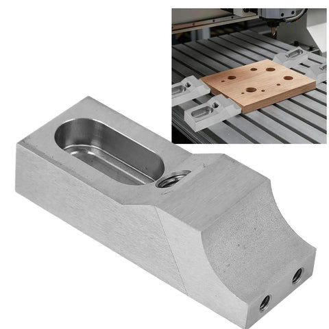 Compact Low Profile CNC Side Clamp Vise Made From Hardened S136H Mold Steel used for precise machining on work table.