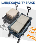 Heavy Duty Collapsible Wagon Cart With Brakes 200L Large Capacity Folding Utility Wagon comparison with 80L wagon