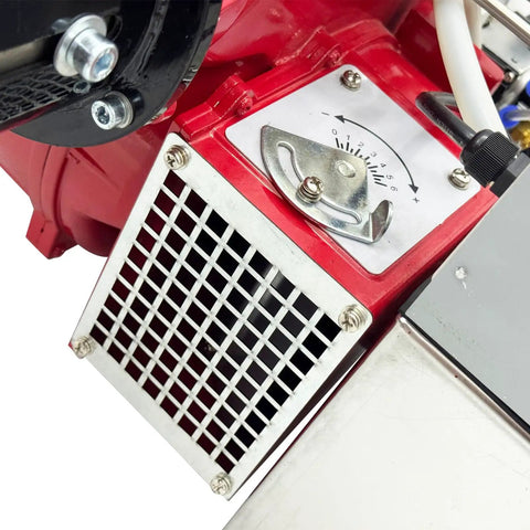 Close-up of the Heavy Duty Waste Oil Heater Furnace Burner With Air Atomizing Tech and Quick Temperature Tweaks.