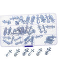 Heavy Duty Petal Expansion Bolts Nuts Kit 35Pcs M4 M5 M6 for Hollow Wall Anchors in clear organizer case