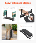 All In One Garden Kneeler And Seat Workhorse With 330 Lb Capacity, 8 Inch EVA Pad, foldable stool with tool bag folding steps