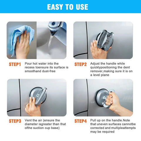 Heavy Duty Aluminum Dent Puller Kit 7 Pack For Car Dent Removal, suction cup used on car door dent repair