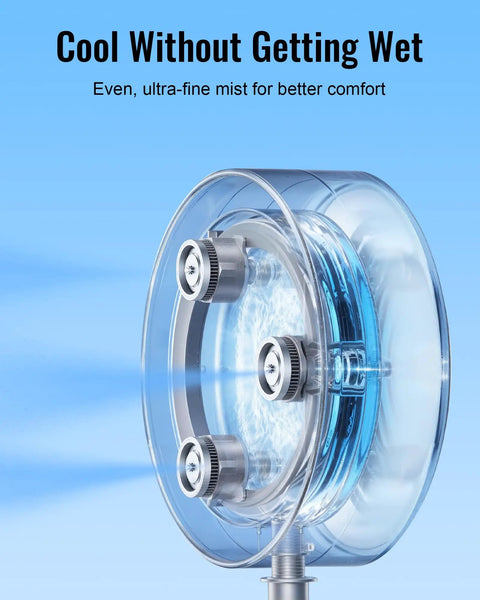 Magnetic Outdoor Misting Fan Kit Transform Any Fan Into An Instant Cooling System With Magnetic Base Triple Nozzle Design
