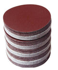 Heavy Duty Assorted Sandpaper Discs With Hook And Loop For Power Drill Grinder Sets 240 Grit aluminum oxide pads stacked for smooth metal wood rust removal.