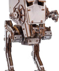 Star Wars AT ST Walker 3D Wooden Puzzle Kit For Adults, DIY Mechanical Model With Spring Engine, front view