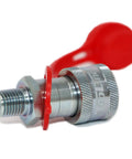 10,000 PSI High Pressure 1 Quarter Inch Female Hydraulic Quick Coupler for Heavy Duty Pumps and Cylinders Replaces Parker S30 Safeway S30 and Stucchi IVHP Series, shown with red dust cover