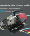Heavy Duty Semi Automatic Pneumatic Terminal Crimping Machine Alloy Steel 1.3 Ton Air Powered Electric Wire Connector Tool for Multi Function Use High Precision Crimp Range.