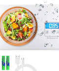 Precision Kitchen Scale For Home Cooks Waterproof Rechargeable Digital Food Scale 33Lb Capacity with salad on display