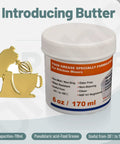 6 oz food-grade grease for KitchenAid stand mixers; white tub with orange label, 170 ml.