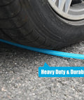 Heavy Duty 25Ft 1/4 Inch Polyurethane Air Hose With Braided Reinforcement under car tire on pavement