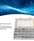 Over 884 Piece Stainless Steel Bolts Nuts Washers Wrench Set M2 M3 M4 M5 Durable Hardware Kit organized in a plastic case