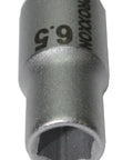 Forged Tough 6.5mm Deep Socket Insert Bit With Quarter Inch Square Drive, chrome vanadium for precision tiny mechanism work.