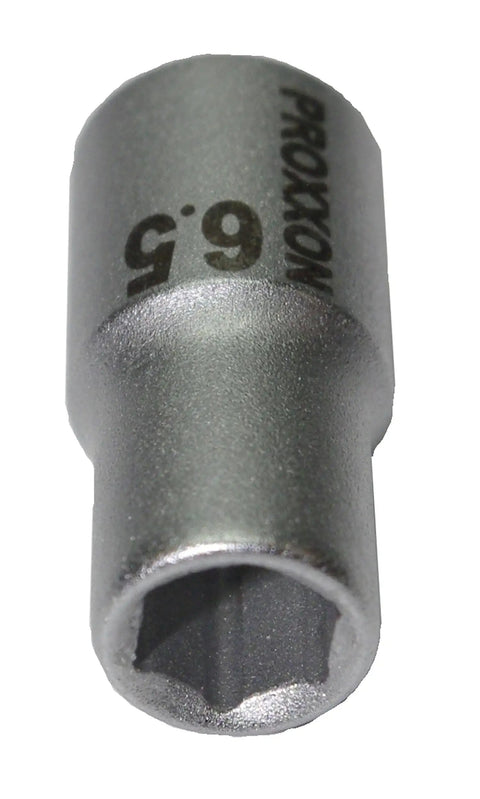 Forged Tough 6.5mm Deep Socket Insert Bit With Quarter Inch Square Drive, chrome vanadium for precision tiny mechanism work.