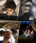 Collage of LED Flashlight Bulb Conversion Kit 12V 24V DC 3W P135S Base used in various lighting scenarios