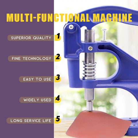 Heavy Duty Hand Press Eyelet Grommet Machine Kit With Dies, 3000 Pcs Grommets In 3 Sizes, showcasing durability and ease of use.