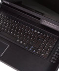 Top Shelf 17 Inch HD LCD KVM Console With 8 Port Switch, VGA USB And PS2 Ports, Integrated Keyboard And Mouse close-up keyboard view