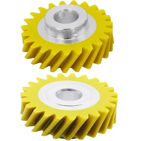 Yellow gears from Mixer Worm Gear Replacement Kit For Most Stand Mixers No Fuss Fit Durable 3 Pack Replaces 4162897 4169830 AP4295669 WPW10112253 Fits Whirlpool Kenmore KitchenAid Models