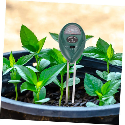 3-In-1 Soil Tester for Garden Lawn and Farm Dual Probe Moisture Meter PH Light Meter in potted plant for healthy soil