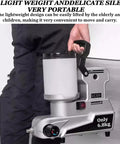 Portable Airless Paint Sprayer Packing 1600 Watt Muscle And Two Point Five Liter Per Minute Output being lifted with one hand.