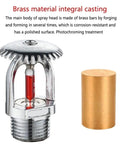 Solid Bronze Pendent Fire Sprinkler Head Half Inch Professional Hookup Heavy Duty Drop Ceiling Mount For Gyms And Public Areas close-up view with polished finish.