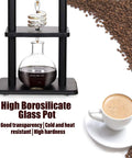 Kick Back And Sip Straight Up Smooth Cold Brew With This Sleek Glass Cold Drip Coffee Tower Featuring A Sturdy Wooden Stand And Generous 32 Oz Capacity For Seriously Delicious Iced Coffee Daily with high borosilicate glass pot.