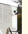 Oil Rubbed Bronze Barn Light Fixture With Hammered Metal Shade Vintage Farmhouse Outdoor Wall Sconce for Front Porch