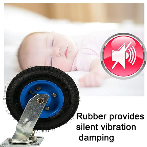 Heavy Duty Industrial Caster Wheels For Furniture And Workbenches Top Plate Rolling Castors With Swivel And Fixed Options Ideal For Carts Garage Workshop And Outdoor Use featuring rubber damping.
