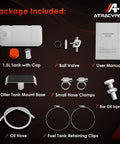Oiler Kit For Chainsaw Milling Attachments That Slashes Chain Wear, Extends Life, package contents displaying tank, clamps, and manual