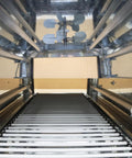 Inside view of the Heavy Hitter Industrial Heat Shrink Tunnel with chain conveyor and digital temp control 220V.