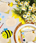 Bee Birthday Party Decor Kit With 24 Wooden Bee Craft Kits To Paint For Party Favors And Bee Themed Gifts Includes Paints Brushes And Thank You Cards Totally Fun For Honey Baby Shower Decorations And Creative Diy Party Activities