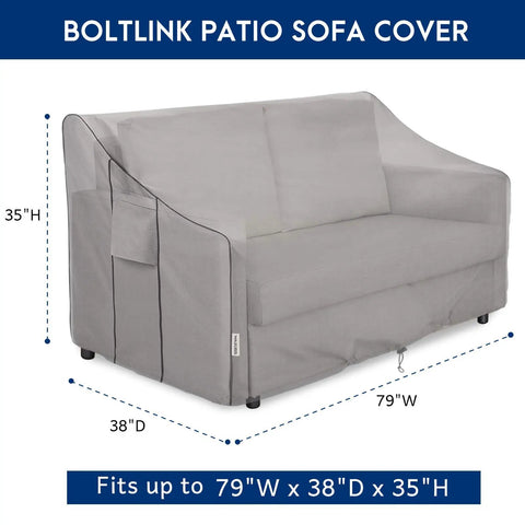 Outdoor Patio Furniture Cover Waterproof Built To Last 3 Seater Sofa Cover Fits Up To 79W X 38D X 35H Inches Weather Resistant 600D