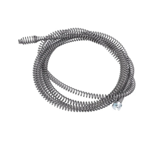 Heavy Duty Manganese Steel Drain Auger Snake Cable Tough As Nails To Bust Kitchen Sink And Bathtub Blockages Fast with flexible coiled design.