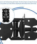Premium Stainless Steel Black Gate Hinges For Secure Fences And Heavy Duty Yard Gates reinforced swing design with visible locking mechanism.