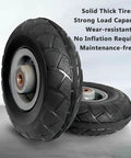 Heavy Duty Pipe Dolly Two Piece Roller Cart For Steel And Fire Pipes With 2200 Pound Capacity solid thick tires for a robust haul.