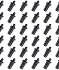 No Sweat Cabinet Door Repair Pins 36 Pc Plastic Damper Pivot Rods With Spring Loaded Axis for Kitchen Furniture Quick Fixes Black