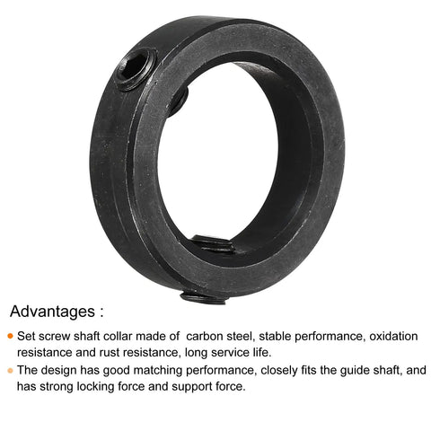 Premium Heavy Duty Carbon Steel Shaft Collars 1-3/8 Inch Bore Set Screw Clamping Locking Rings Black Finish For Motor Mounts Drive Axles Garage Builds 4 Pack