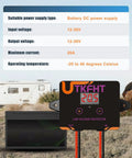 Badass Waterproof Dc 12-36V Low Voltage Protector And Battery Disconnect Switch For Solar Systems Lead Acid Lithium Batteries Marine Rv Off Road Adventures, displaying specs with LED. 20A max, for outdoor use.