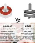 DIY RK17VB Vacuum Breaker Float Kit 4 Pack comparison of high-quality steel, plastic, and rubber components vs others.