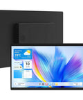 15 Point 6 Inch All In One Industrial Panel PC Android 12 Fanless Rig with sharp IPS screen showing colorful interface.