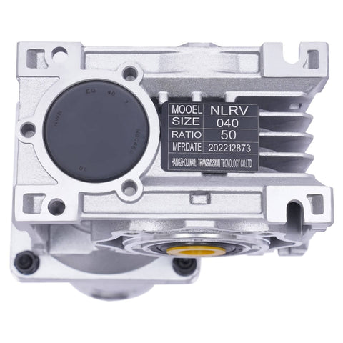 Close-up of 12V Variable Speed Worm Gear Reducer Motor RV40 120W 50K High Torque Adjustable Reversible Self Locking Worm Geared Reduction