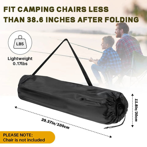 Tough Folding Chair Carry Bag For Camp Chairs Fits Most Standard Portable Lawn Chairs Tear Resistant Storage Sleeve